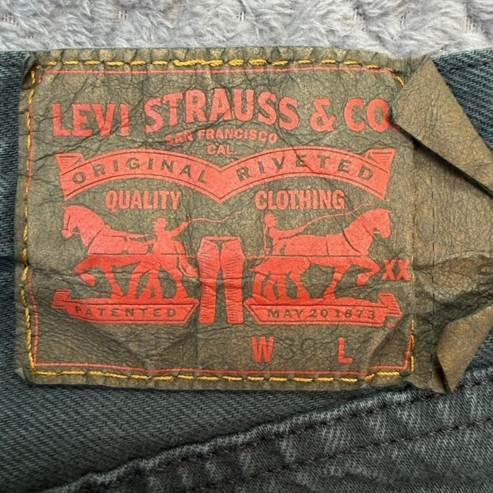 Levi's 501 Original Fit Jeans Mens 30x32 Green Gray Straight Leg Denim Cotton